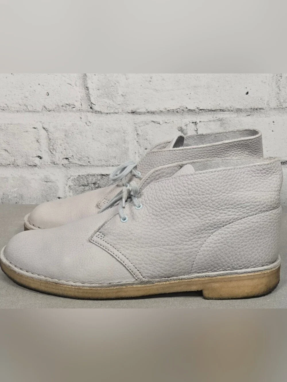 Clarks Originals Desert Boot Light Blue Leather Chukka Boots Size 9.5